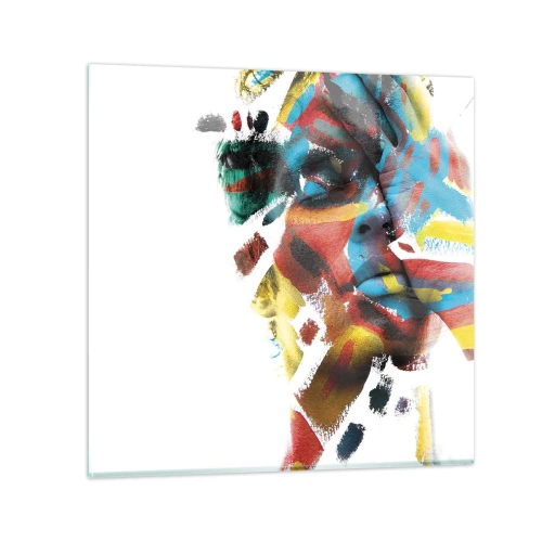 Obraz na szkle - Barwna osobowość - 60x60 cm