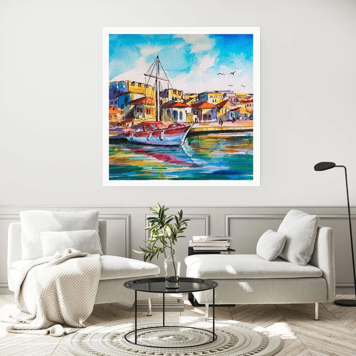 Plakat - Tęczowe popołudnie - 50x50 cm