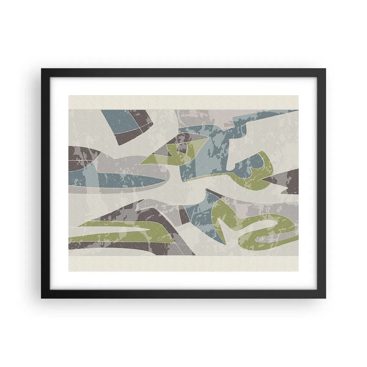 Plakat w czarnej ramie - Kompozycja za szybą - 50x40 cm