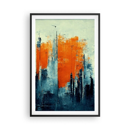 Plakat w czarnej ramie - Pejzaż nowoczesny - 61x91 cm