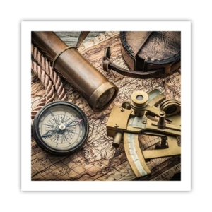 Plakat - Wyznacz kurs - 60x60 cm