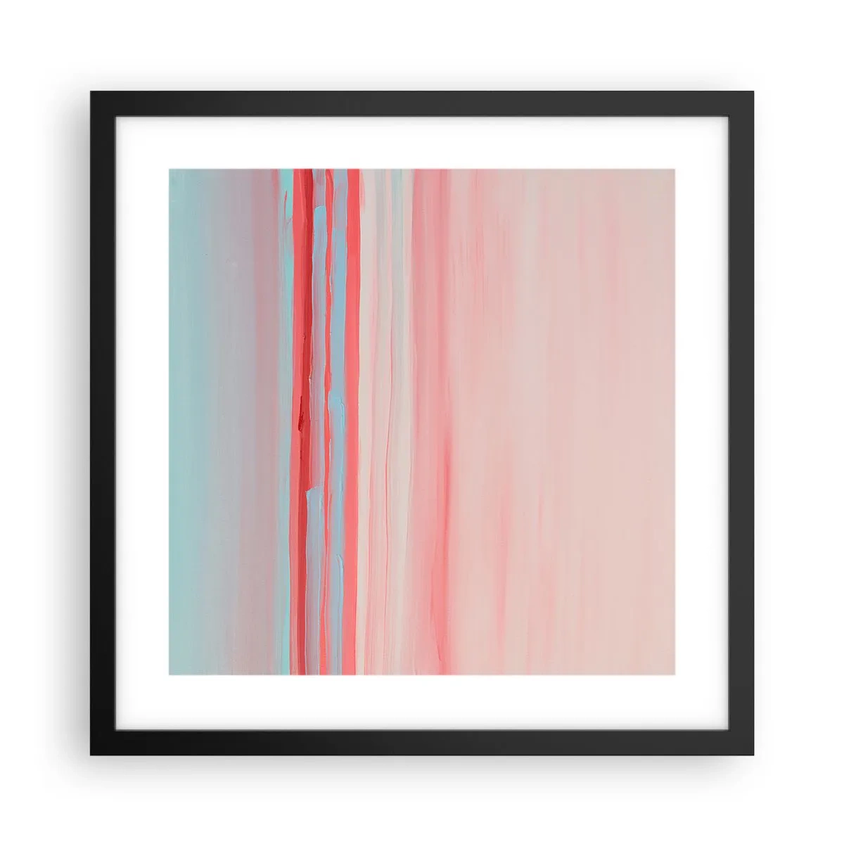 Plakat w czarnej ramie - Abstrakcja o świcie - 40x40 cm