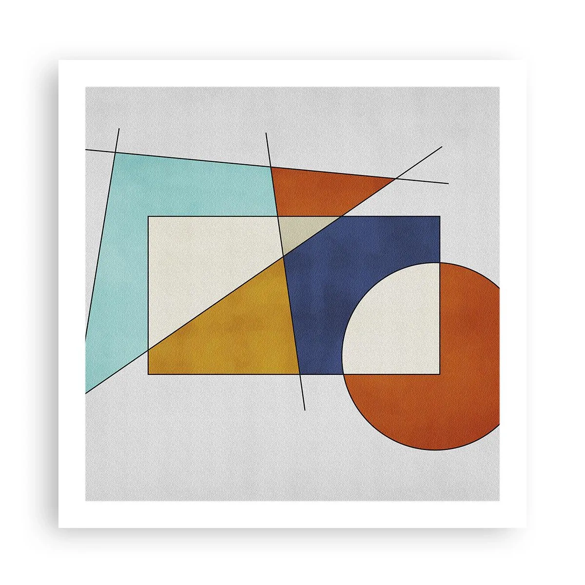 Plakat - Abstrakcja: modernistyczna zabawa - 60x60 cm