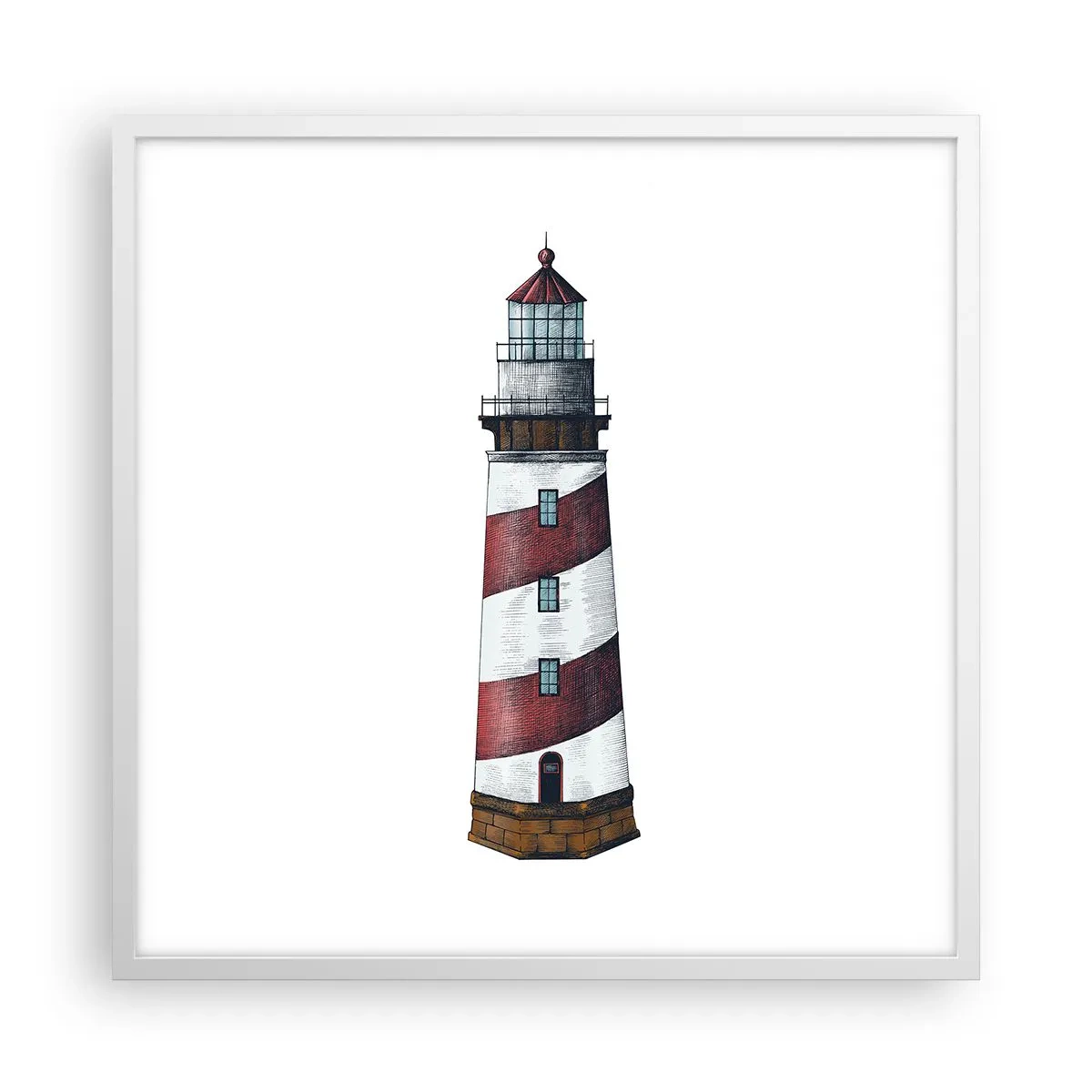 Plakat w białej ramie - Zawsze na straży - 60x60 cm