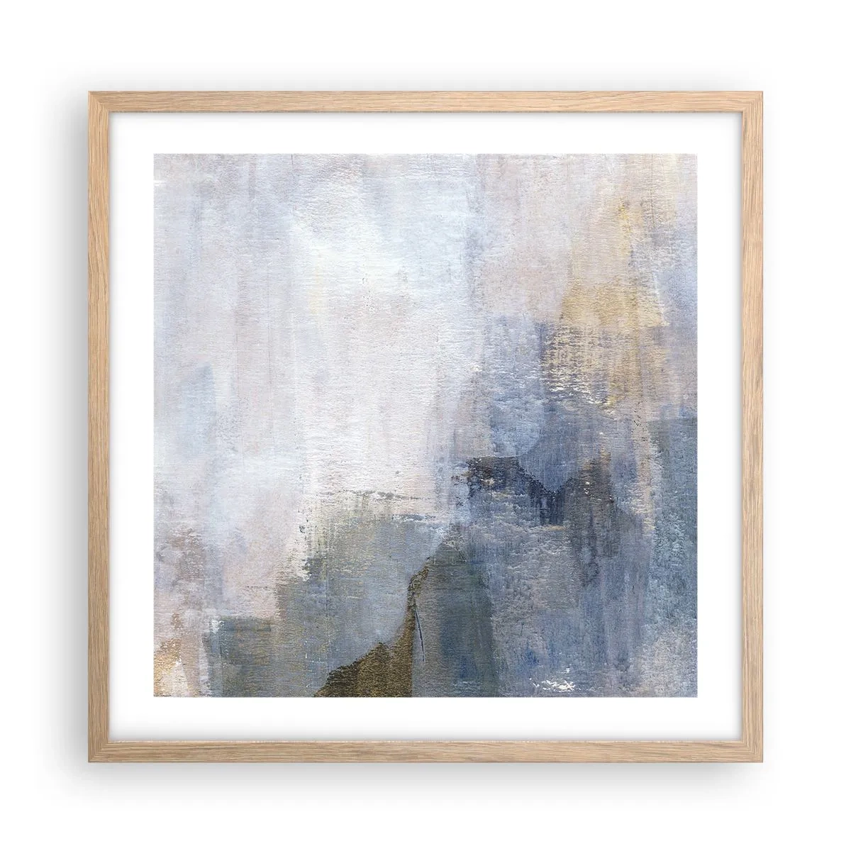 Plakat w ramie jasny dąb - Tony i akordy barw - 50x50 cm