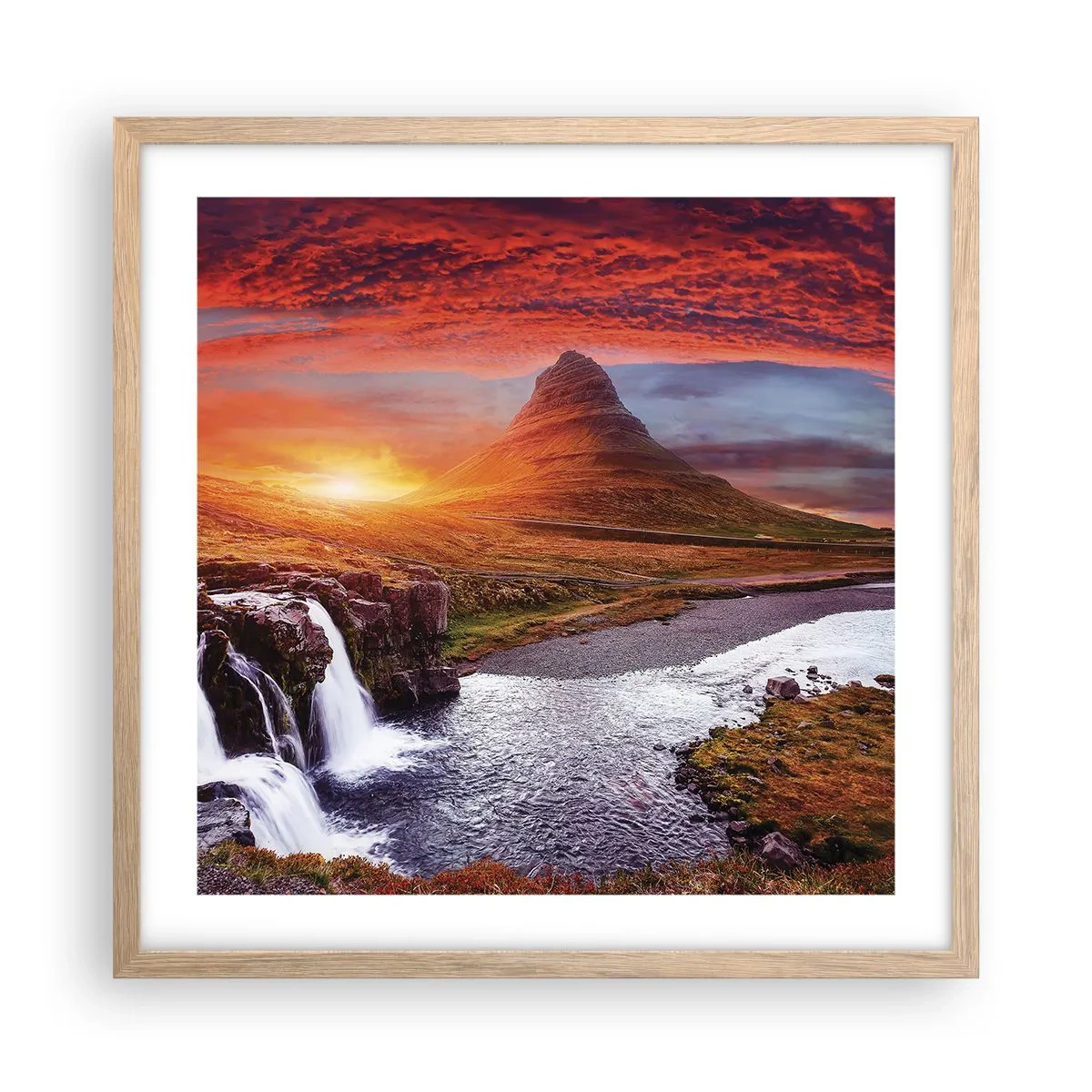 Plakat w ramie jasny dąb - Widok Śródziemia - 50x50 cm