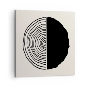 Obraz na płótnie - Pół na pół - 60x60 cm