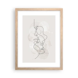 Plakat w ramie jasny dąb - Splątani w uścisku - 30x40 cm