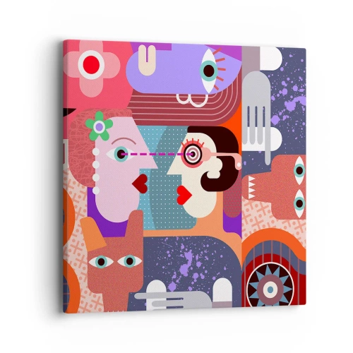 Obraz na płótnie - Oko w oko - 40x40 cm