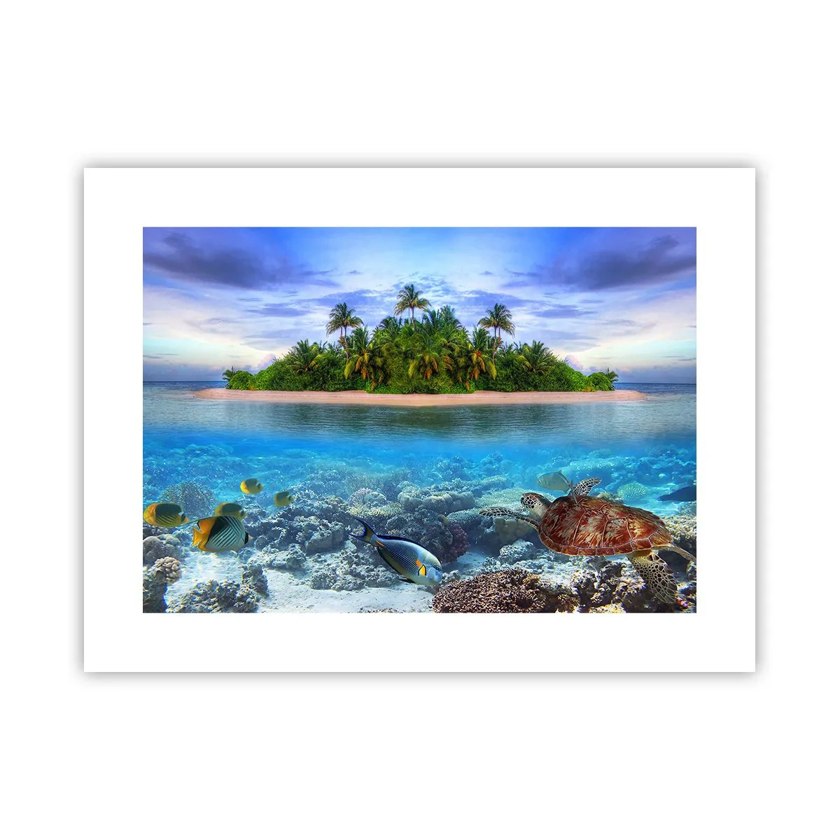 Plakat - Niebiańska wyspa zaprasza - 40x30 cm