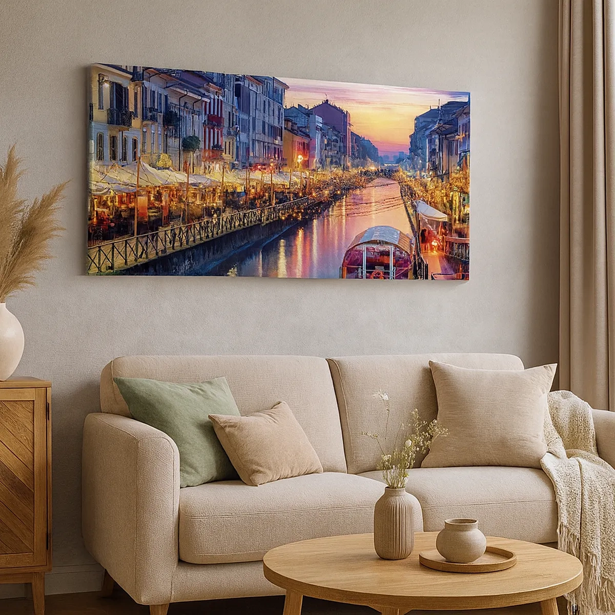 Obraz na płótnie - Wieczór światła i zabawy - 30x30 cm