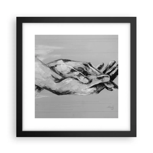 Plakat w czarnej ramie - Początek… - 30x30 cm