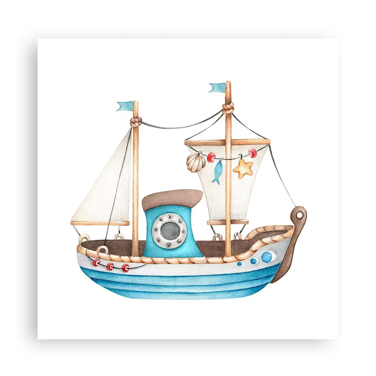 Plakat - Ahoj, przygodo! - 60x60 cm