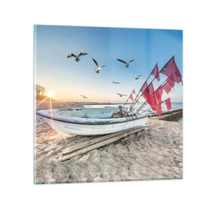 Obraz na szkle - Zasłużony odpoczynek - 50x50 cm