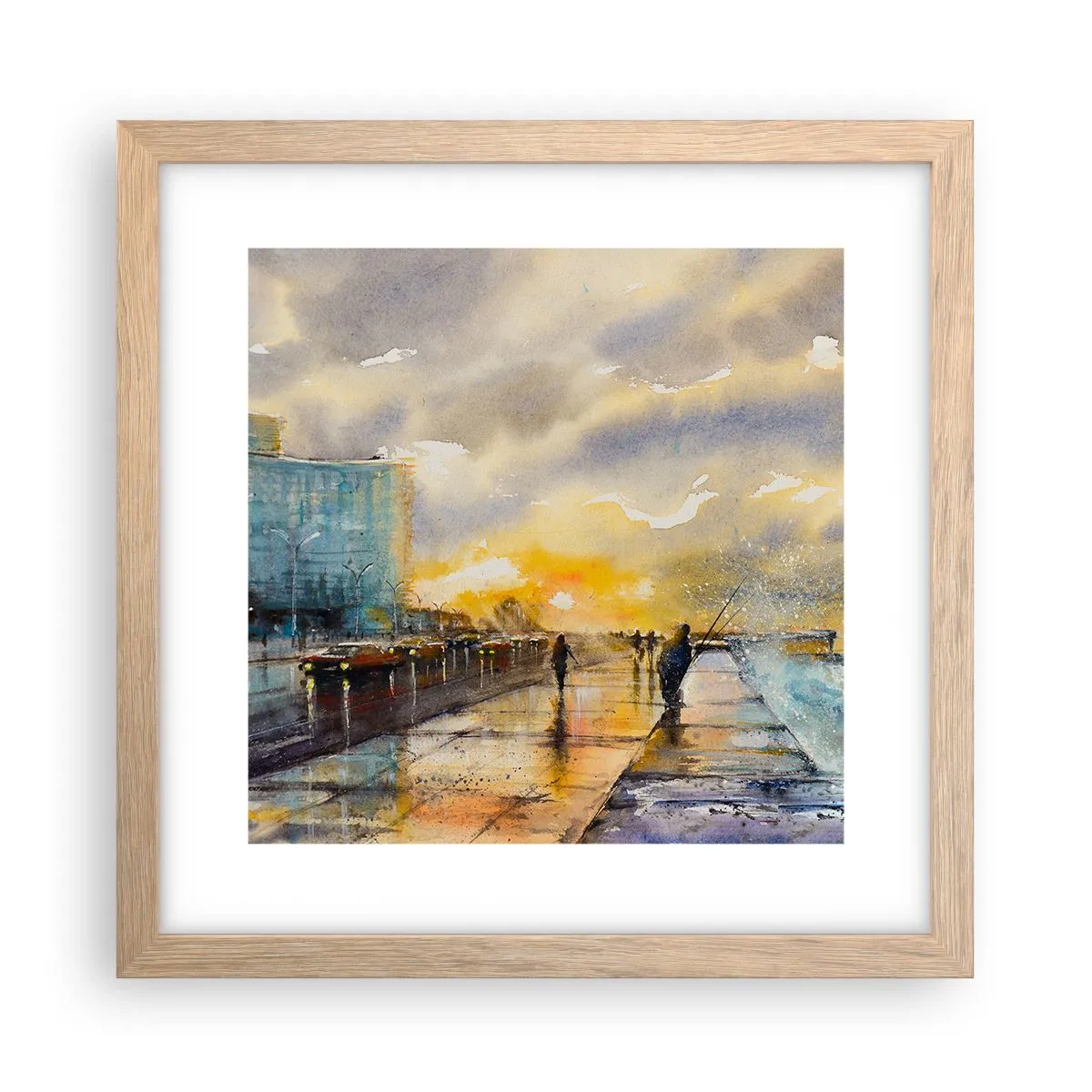 Plakat w ramie jasny dąb - Życie na brzegu - 30x30 cm