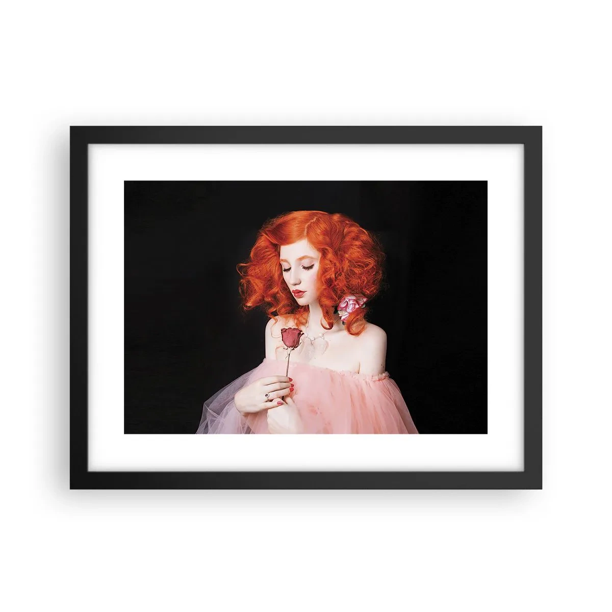 Plakat w czarnej ramie - W barokowym stylu - 40x30 cm