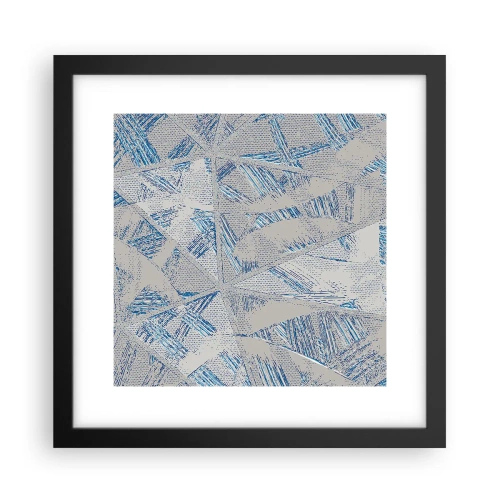 Plakat w czarnej ramie - W szaroniebieskim labiryncie - 30x30 cm