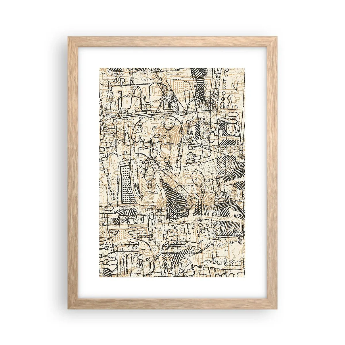 Plakat w ramie jasny dąb - Czeka na rozszyfrowanie - 30x40 cm