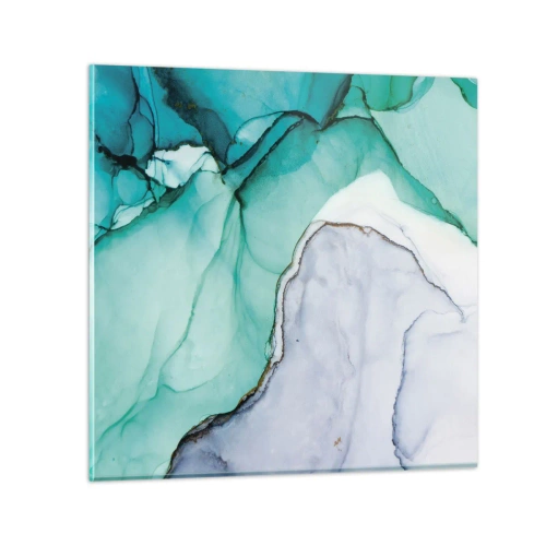 Obraz na szkle - Studium w turkusie - 70x70 cm