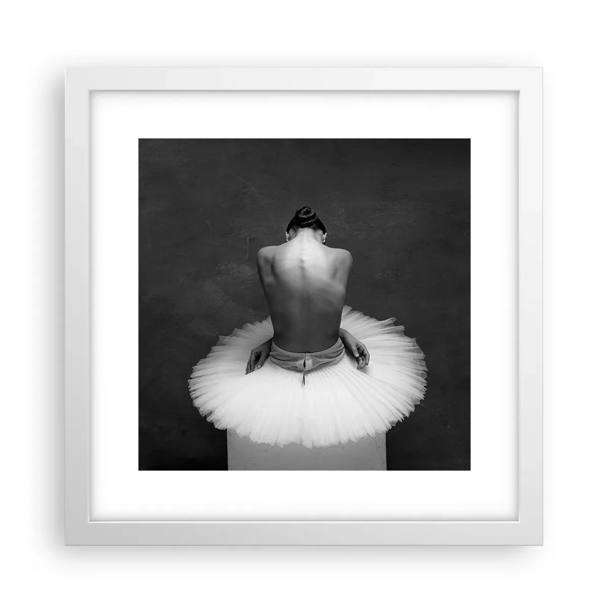 Plakat w białej ramie - Właśnie rozkwita - 30x30 cm