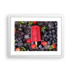Plakat w białej ramie - Smak gorącego lata - 40x30 cm