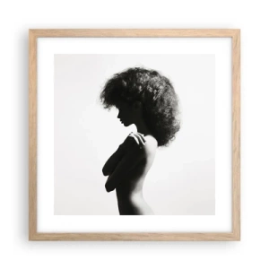 Plakat w ramie jasny dąb - Jak kwiat na smukłej łodydze - 40x40 cm