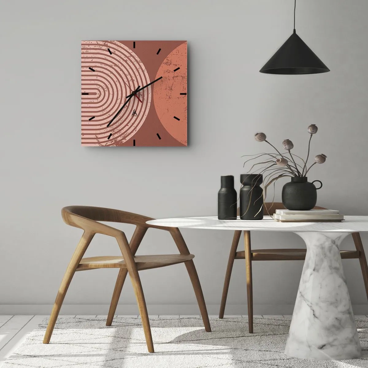 Zegar ścienny - Bliska relacja - 40x40 cm