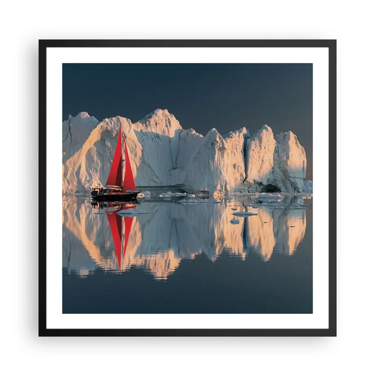 Plakat w czarnej ramie - Na krańcu świata - 60x60 cm