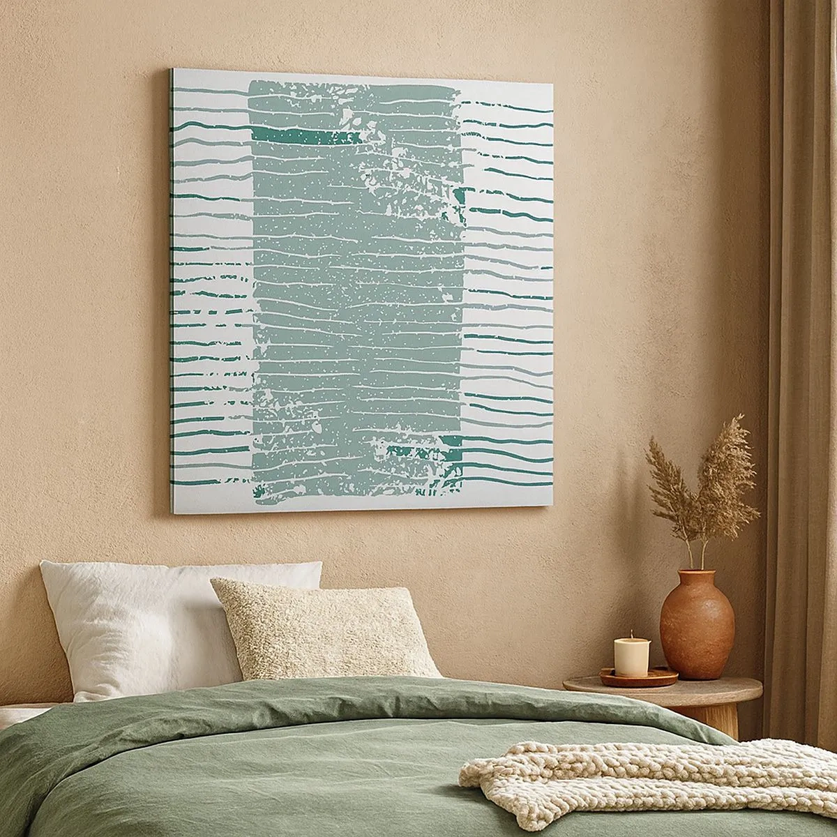 Obraz na płótnie - Abstrakcja morska - 30x30 cm