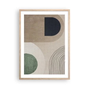 Plakat w ramie jasny dąb - Łagodność owalu - 50x70 cm