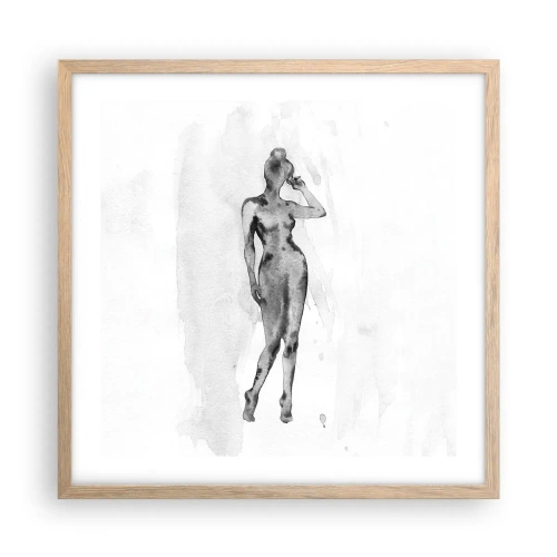 Plakat w ramie jasny dąb - Studium ideału kobiecości - 50x50 cm