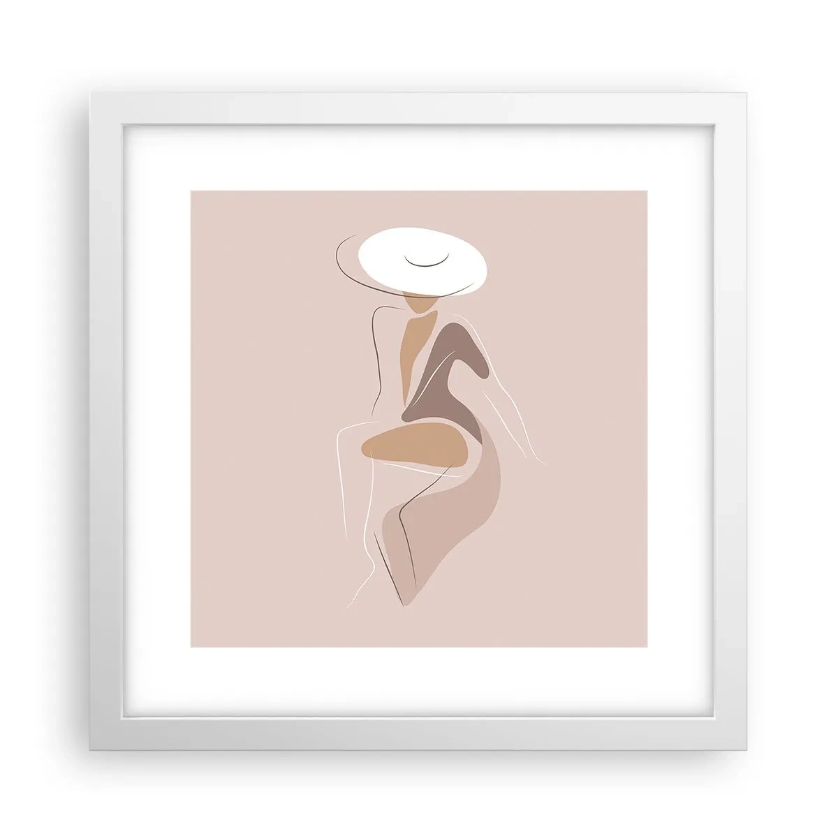 Plakat w białej ramie - Damą być - 30x30 cm