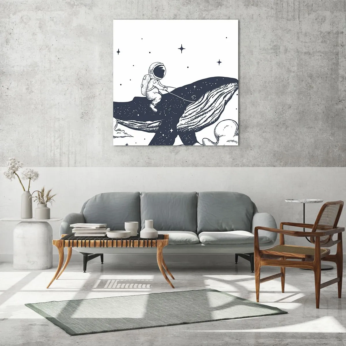 Obraz na szkle - Kosmiczna przygoda - 60x60 cm