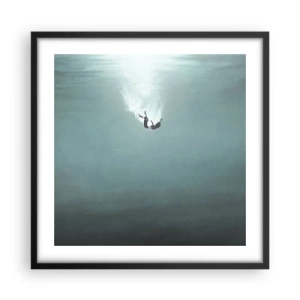 Plakat w czarnej ramie - W objęciach oceanu - 50x50 cm