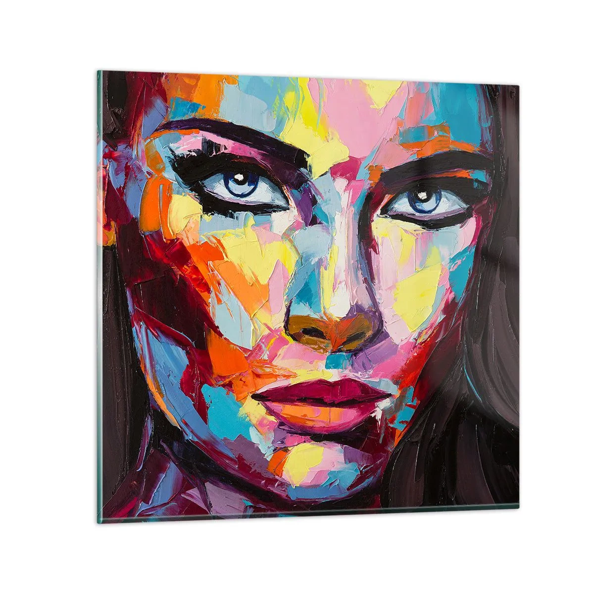Obraz na szkle - Dusza też kolorowa - 60x60 cm