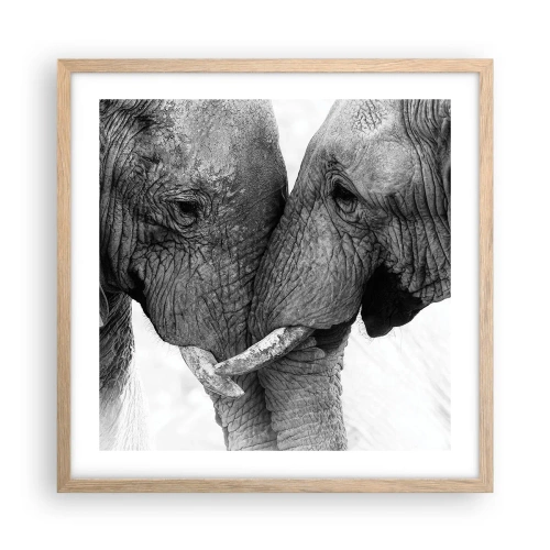 Plakat w ramie jasny dąb - Serdeczne wyznanie - 50x50 cm