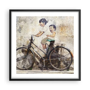 Plakat w czarnej ramie - Prawda czy fałsz? - 50x50 cm