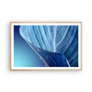 Plakat w ramie jasny dąb - Ukryte krople błękitu - 91x61 cm