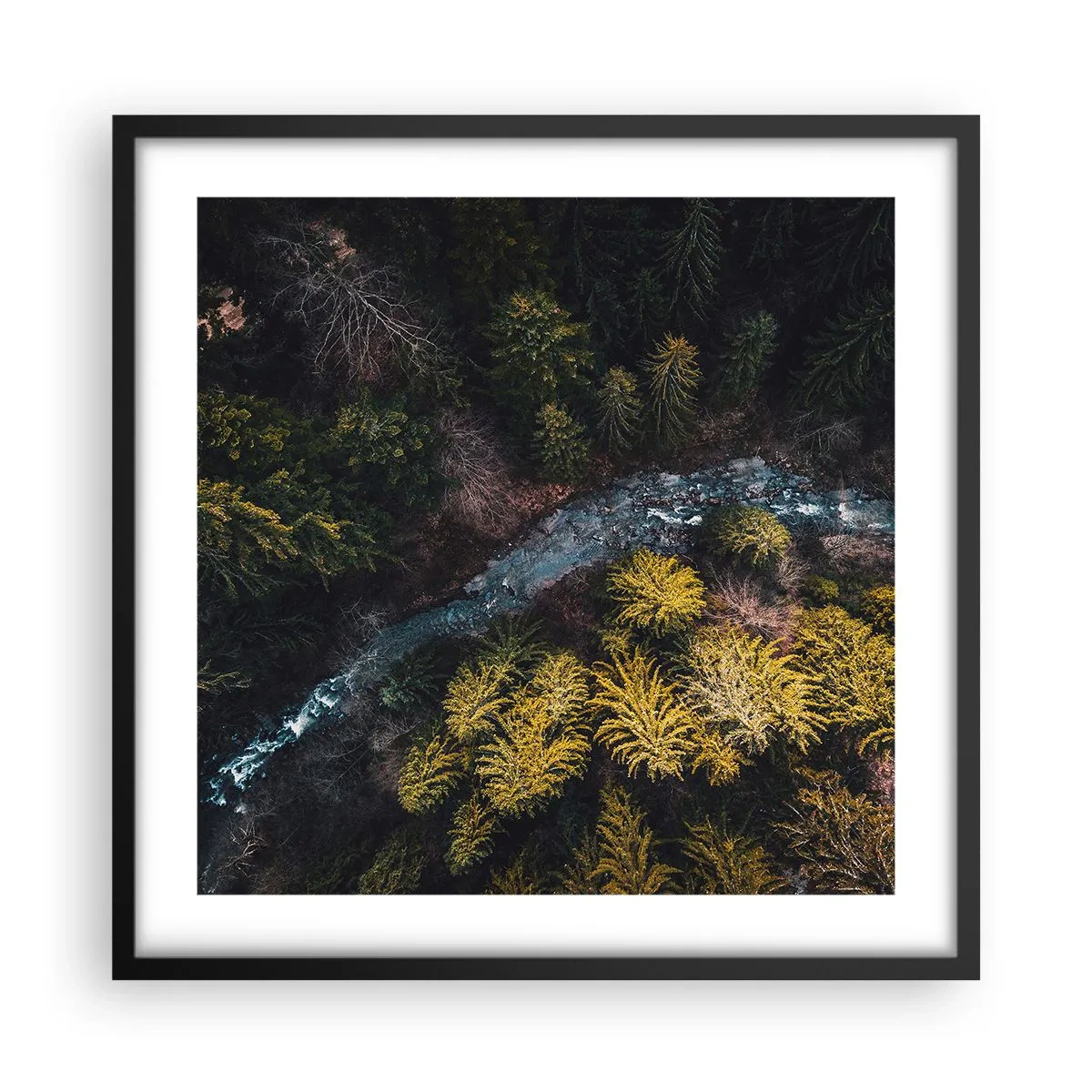 Plakat w czarnej ramie - Szybko, coraz szybciej - 50x50 cm