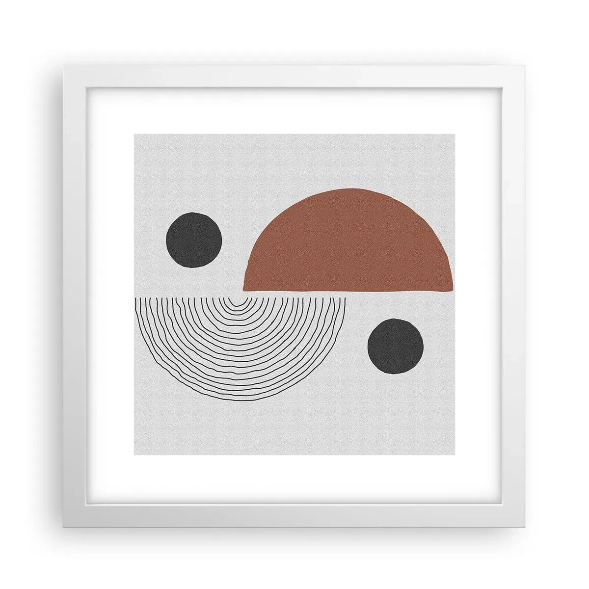 Plakat w białej ramie - Doskonałość koła - 30x30 cm