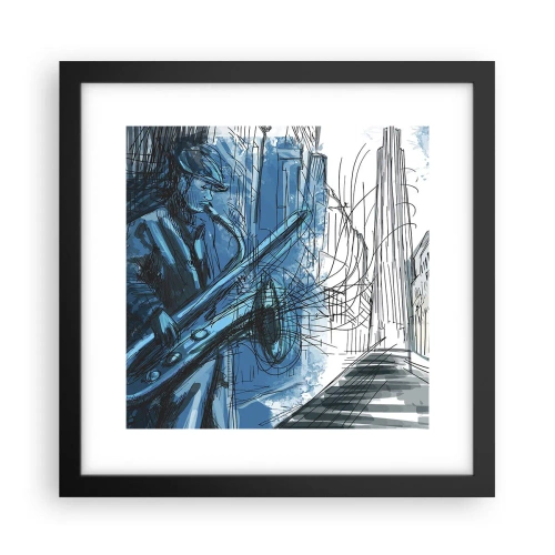 Plakat w czarnej ramie - Miejska rapsodia - 30x30 cm