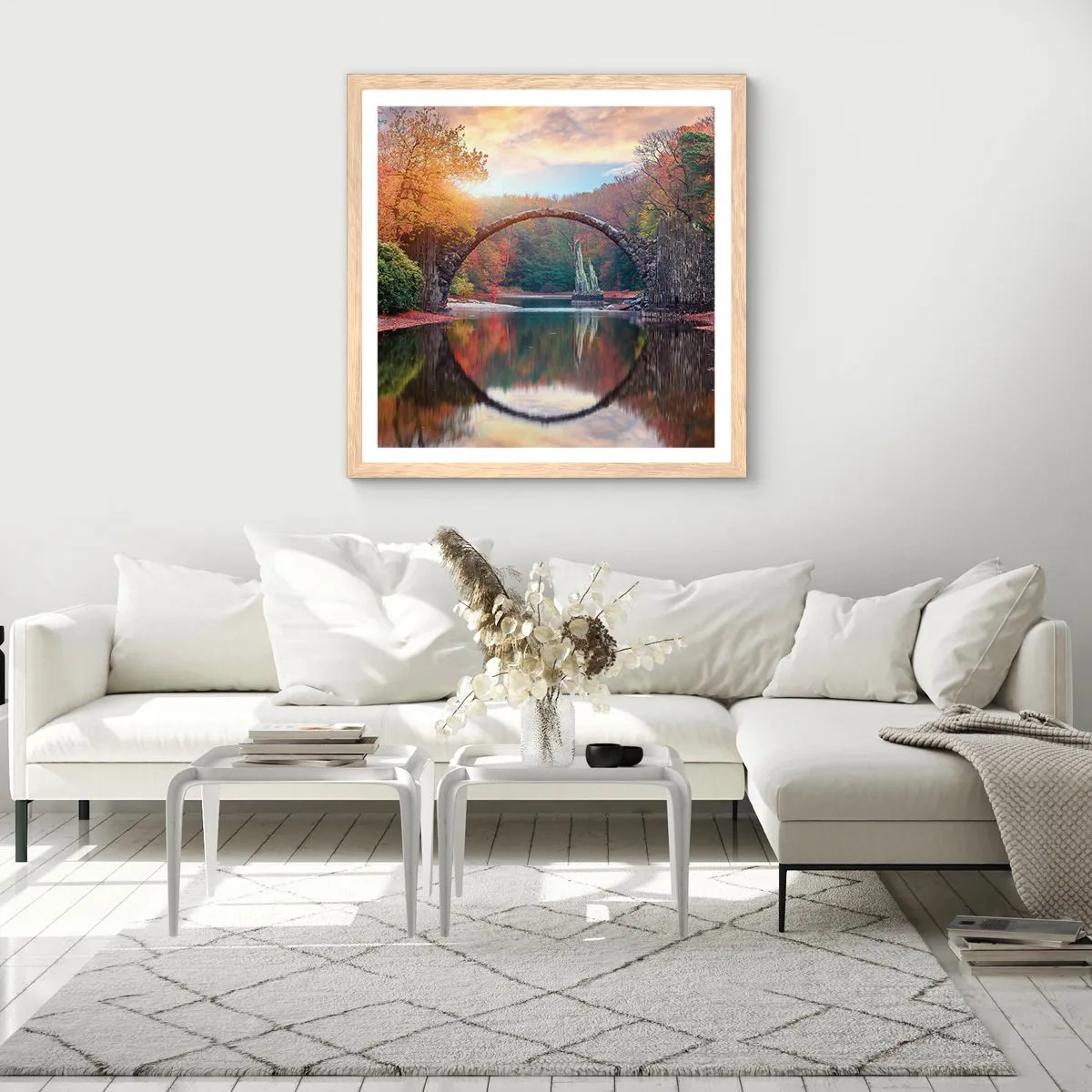 Plakat w ramie jasny dąb - Po drugiej stronie lustra - 30x30 cm