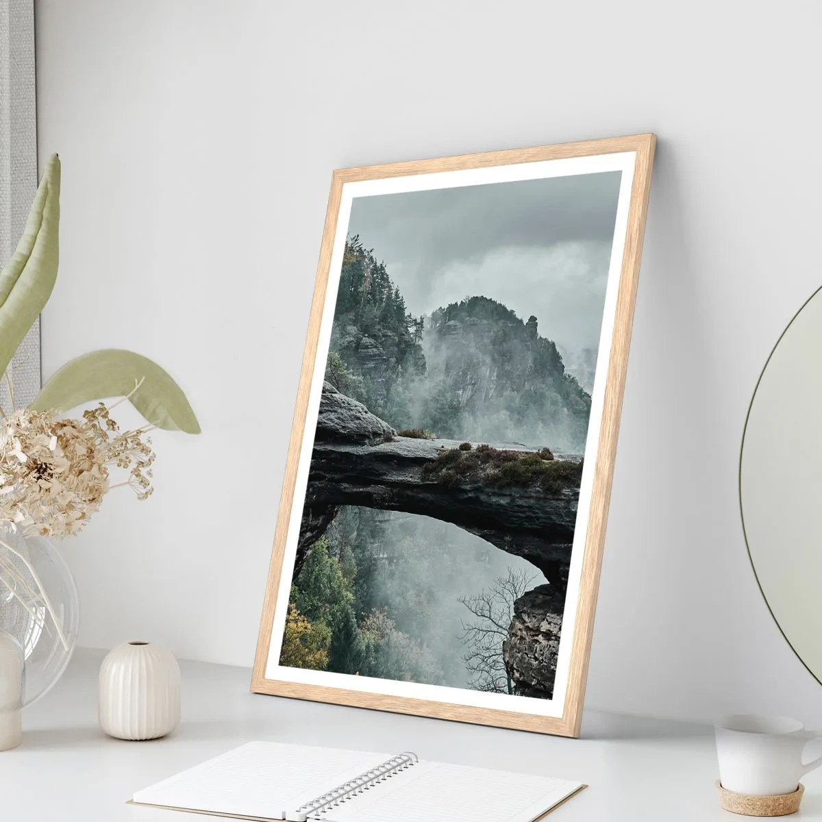 Plakat w ramie jasny dąb - Zaraz się zacznie przygoda - 40x50 cm