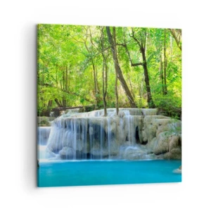 Obraz na płótnie - Utonąć w turkusie i w zieleni - 60x60 cm