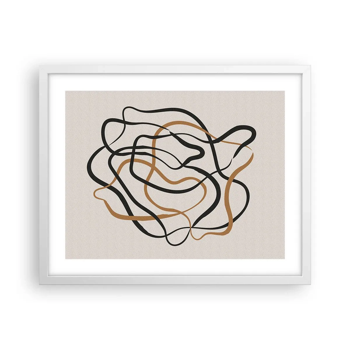 Plakat w białej ramie - Wszystko się pokręciło - 50x40 cm
