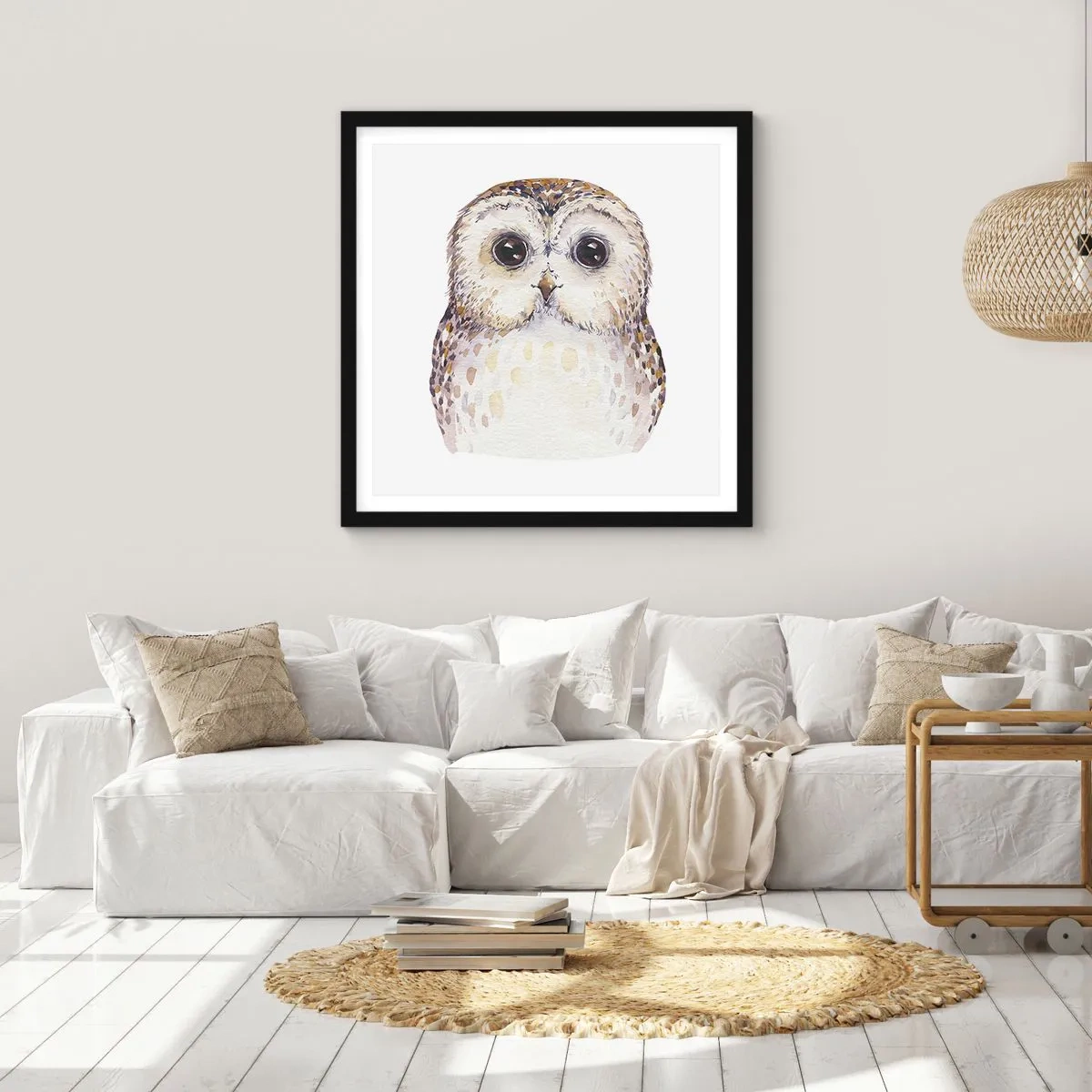 Plakat w czarnej ramie - Spójrz mi w oczy - 60x60 cm