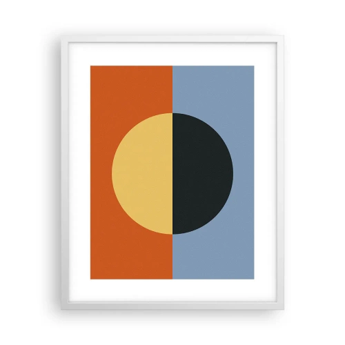Plakat w białej ramie - Kompozycja ciepła i chłodu - 40x50 cm