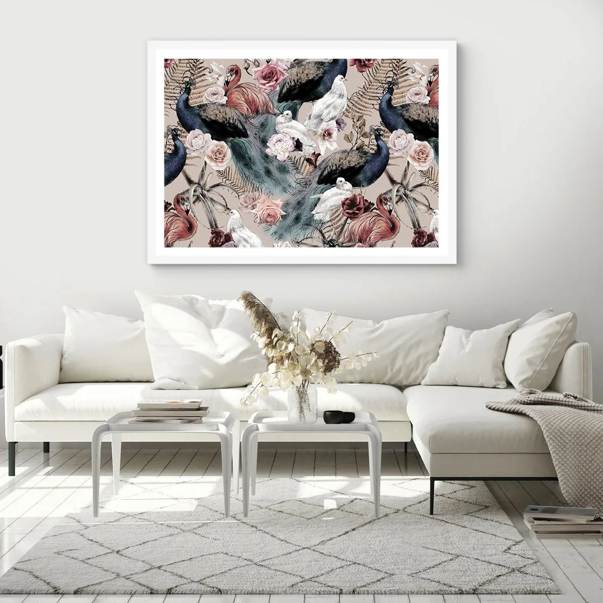 Plakat w białej ramie - W pałacowym ogrodzie - 40x30 cm