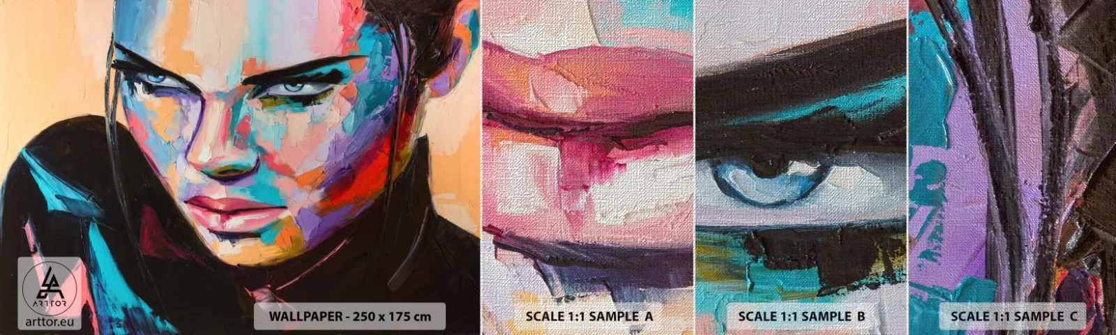 Fototapeta Próbka Premium Canvas - Dzikość serca - Kobieta, Portret Kobiety, Dziewczyna - 100x30 cm