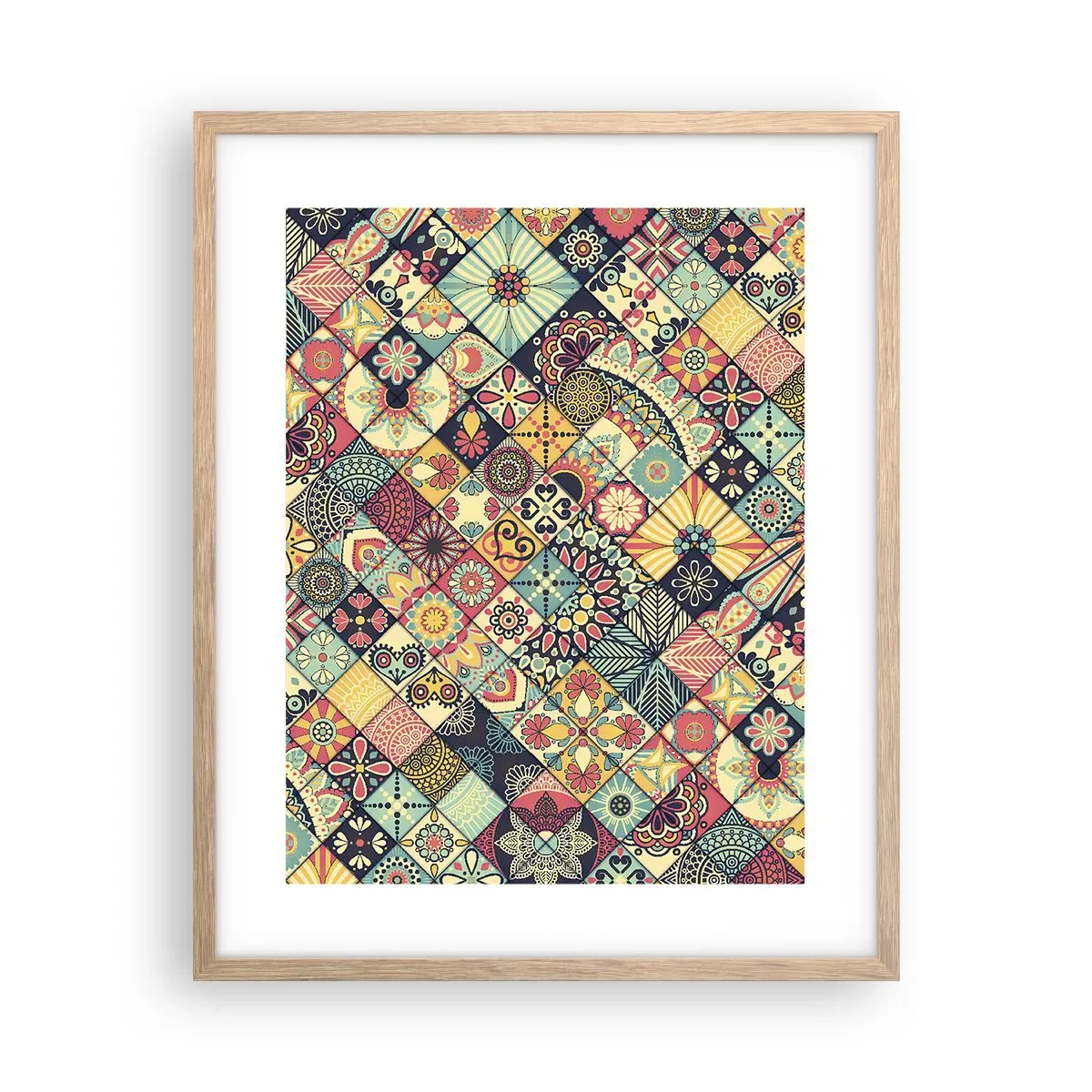 Plakat w ramie jasny dąb - Marokańskie klimaty - 40x50 cm